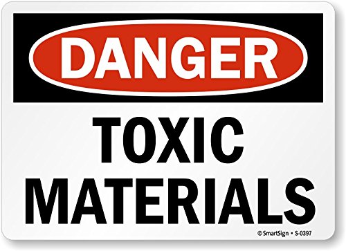 SmartSign סכנה - כימיקלים רעילים שלט | 7 x 10 פלסטיק